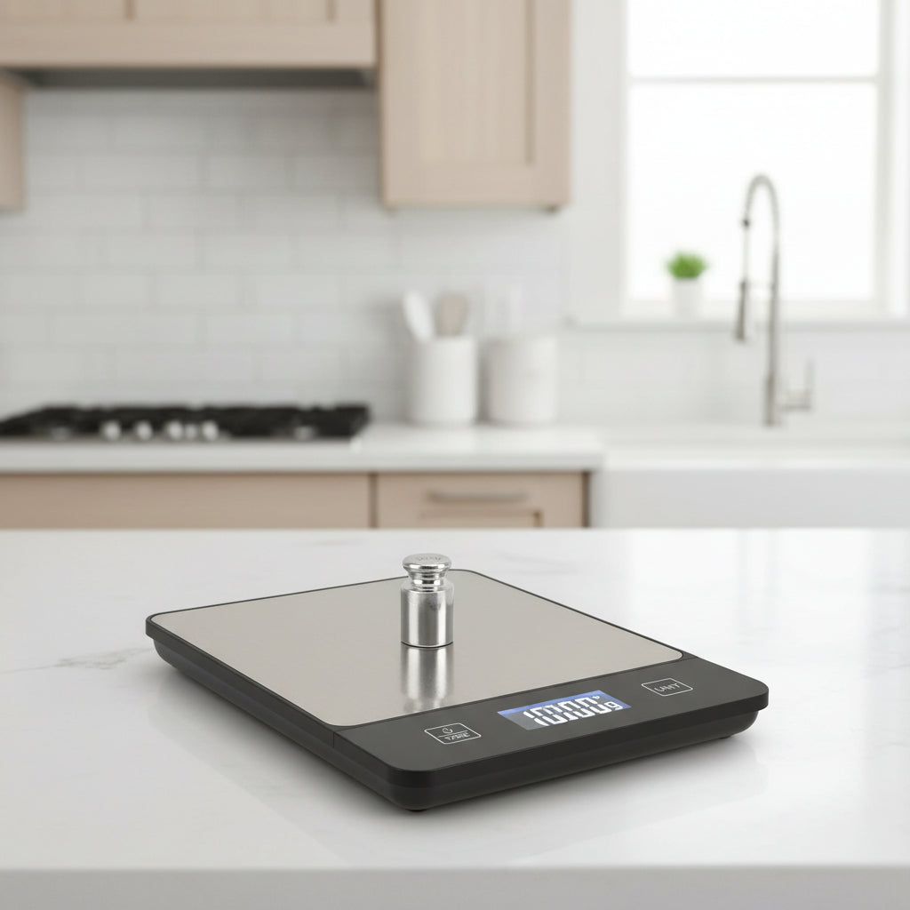 Digital Scale In Stainless Steel, 22 Lb Capacity For Precise Food Weighing | Temsk
