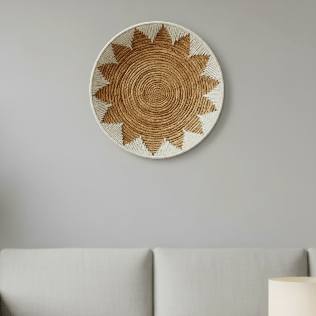 NatureWeave Seagrass Wall Baskets In Tribal Style For Natural Interiors | Temsk