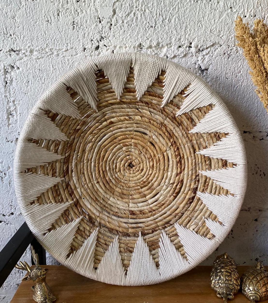 NatureWeave Seagrass Wall Baskets In Tribal Style For Natural Interiors | Temsk