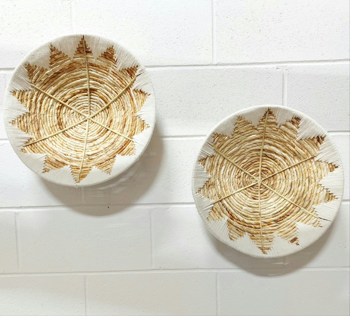 NatureWeave Seagrass Wall Baskets In Tribal Style For Natural Interiors | Temsk