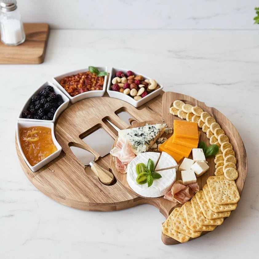 Aurelia Craft Charcuterie Board Set Made Of Acacia Wood For Serving And Entertaining | Temsk