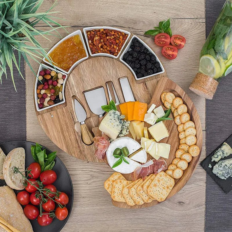 Aurelia Craft Charcuterie Board Set Made Of Acacia Wood For Serving And Entertaining | Temsk
