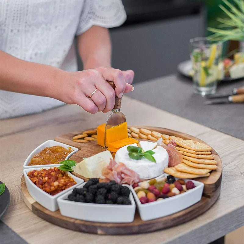 Aurelia Craft Charcuterie Board Set Made Of Acacia Wood For Serving And Entertaining | Temsk