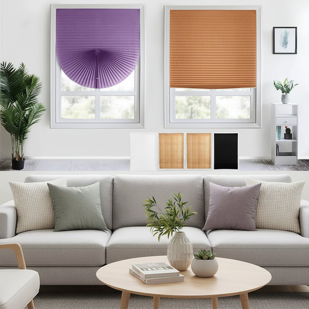LumenShade Versatile Self-Adhesive Pleated Window Blinds Made Of Nonwoven Fabric | Temsk