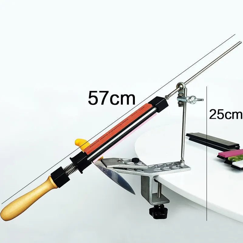 SharpForge Precise Manual Knife Sharpener With Adjustable Rotating Clamp For Blades | Temsk