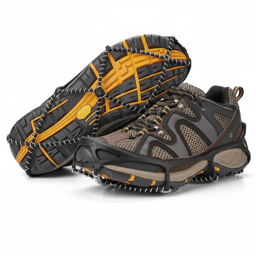 Winter Traction Cleats With Steel Coil For Shoes And Grips | Temsk