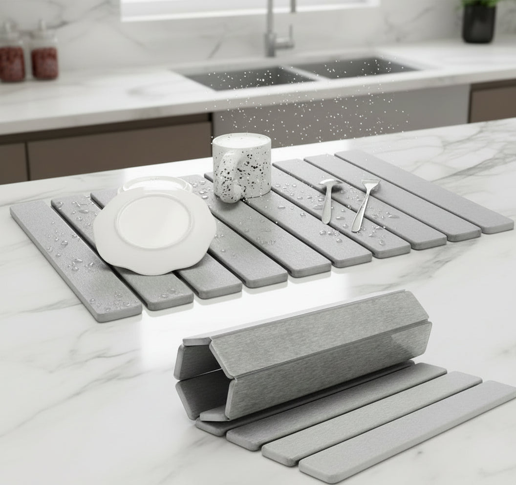 AeroDry Quick-Drying Diatomite Stone Mat for Hygienic, Clean Surfaces | Temsk
