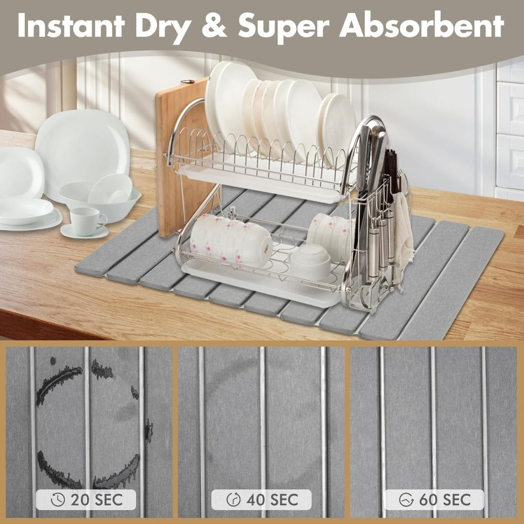 AeroDry Quick-Drying Diatomite Stone Mat for Hygienic, Clean Surfaces | Temsk