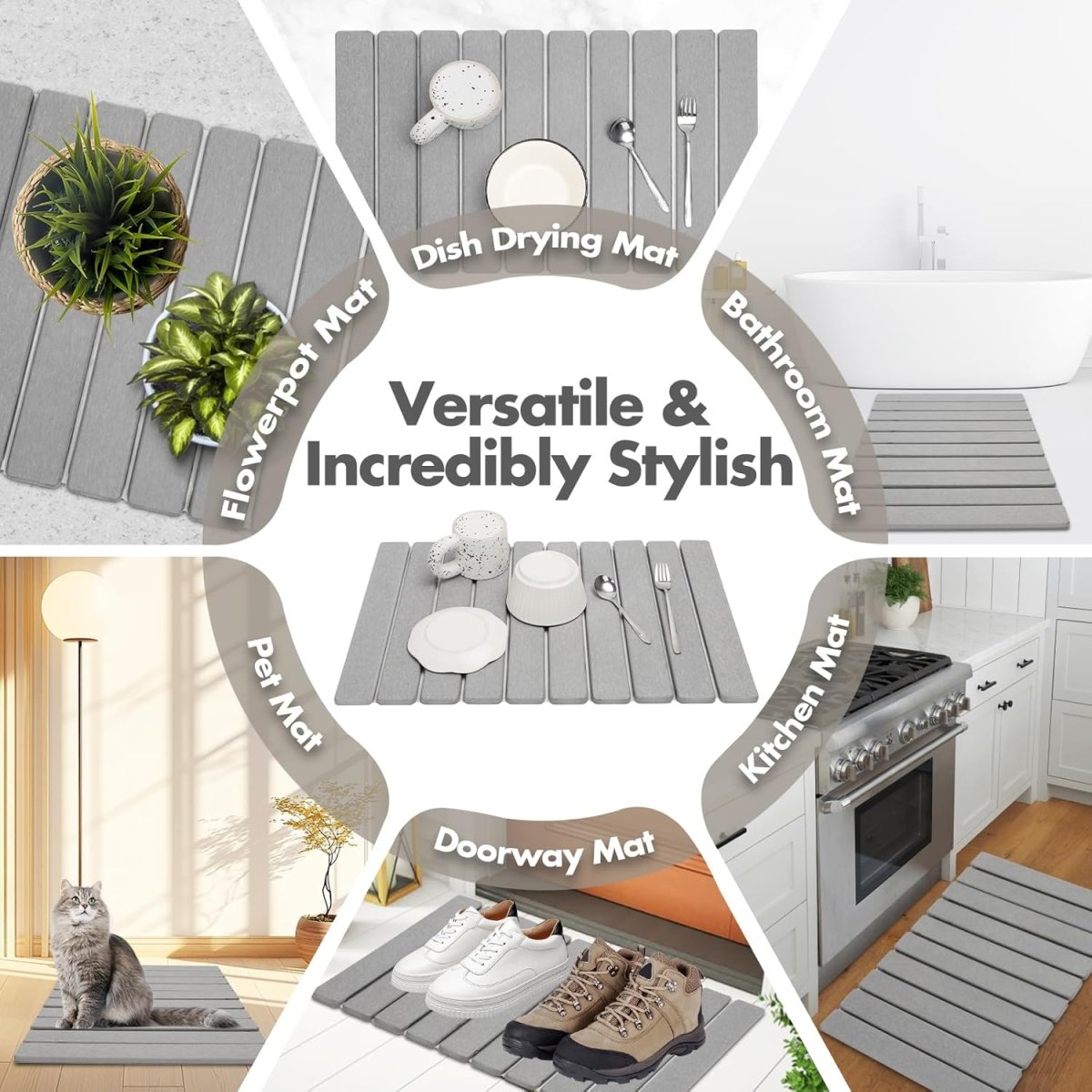 AeroDry Quick-Drying Diatomite Stone Mat for Hygienic, Clean Surfaces | Temsk