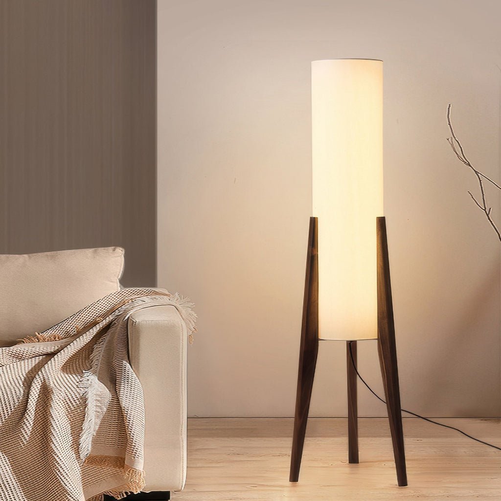 ArborLux Nordic Walnut Wood Floor Lamp With Dimmable LED Lighting | Temsk