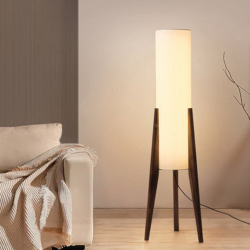 Candeeiro de chão em madeira de nogueira nórdica ArborLux com iluminação LED regulável | Temsk