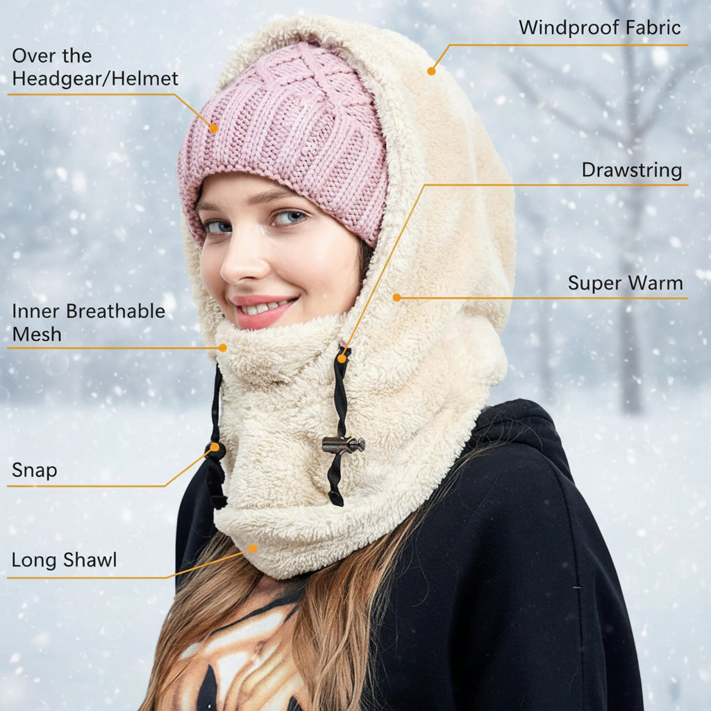 Warm Fleece Balaclava Ski Mask With Windproof Design | Temsk