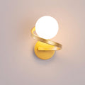 Astra Wandleuchte mit doppelten LED-Glaskugeln und spiralförmigem Metallband | Temsk