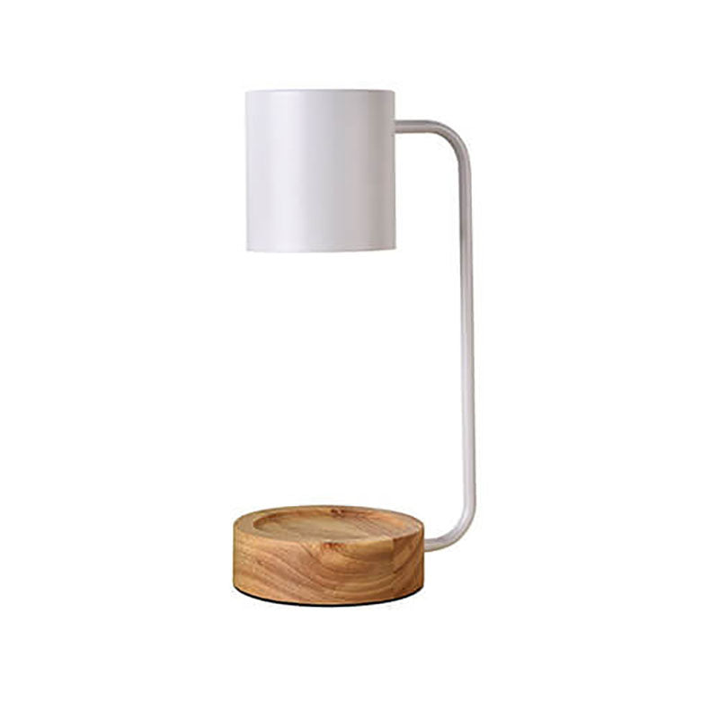 Japanische minimalistische Tischlampe aus Holz und Metall | Temsk