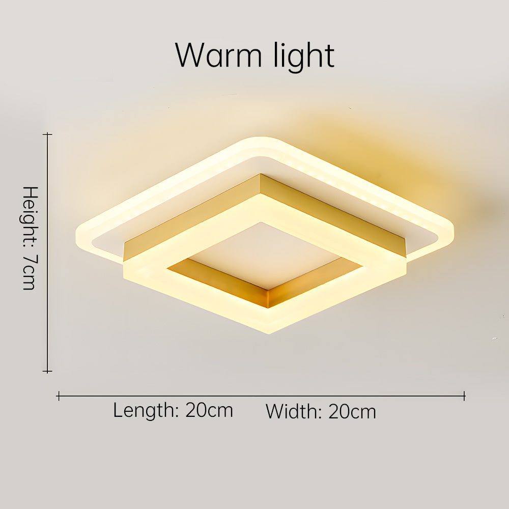 Quadratische LED-Deckenleuchte im Einbau-Stil für Flure und Wohnräume | Temsk