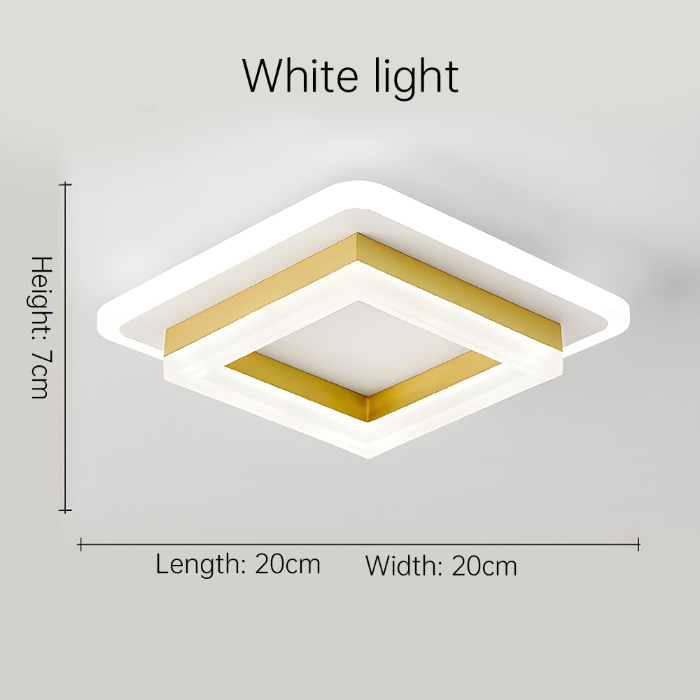 Quadratische LED-Deckenleuchte im Einbau-Stil für Flure und Wohnräume | Temsk