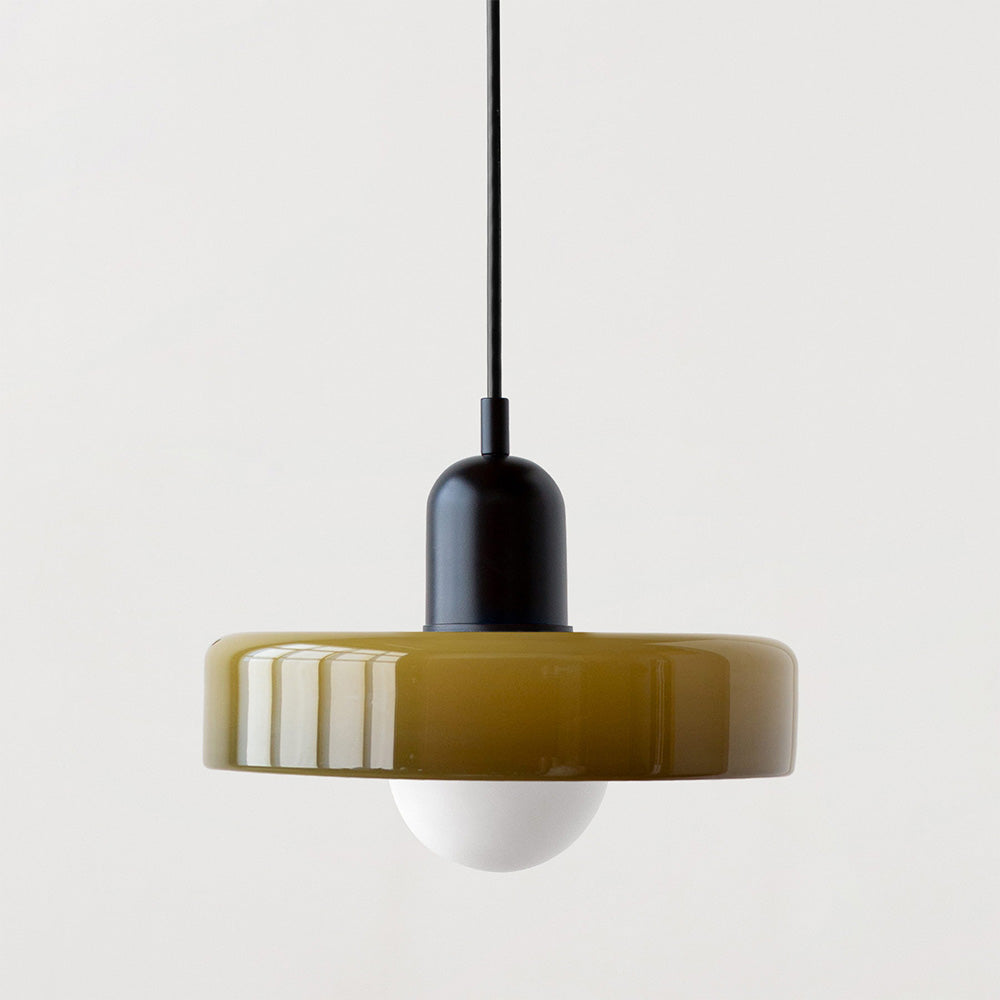 Nordische Pendelleuchte mit Retro-Glas-Look für bunte moderne Räume | Temsk