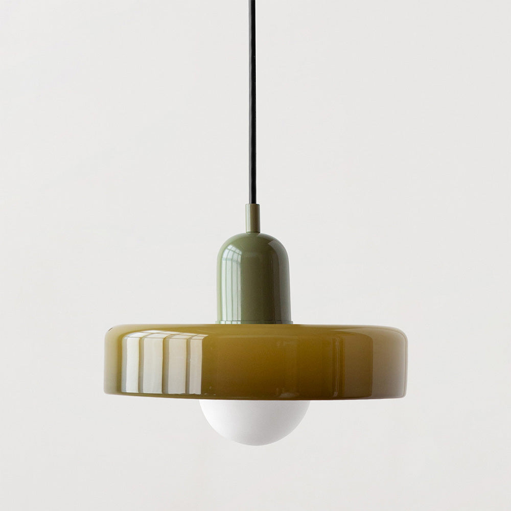 Nordische Pendelleuchte mit Retro-Glas-Look für bunte moderne Räume | Temsk
