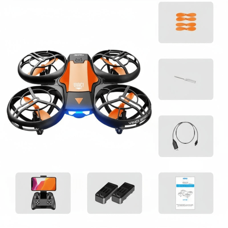 AeroGlide kompakt FPV-drone med 1080P vidvinkelkamera og højdehold | Temsk