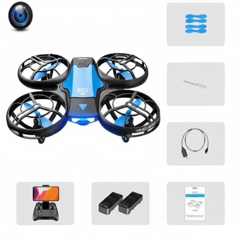 AeroGlide kompakt FPV-drone med 1080P vidvinkelkamera og højdehold | Temsk