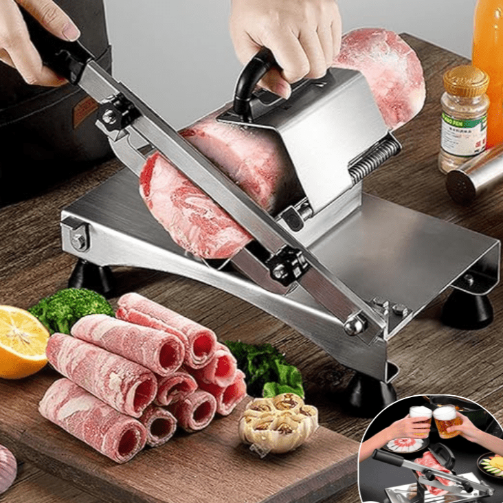 SliceEase Adjustable Food Slicer With Thickness Settings For Stressless Cooking | Temsk