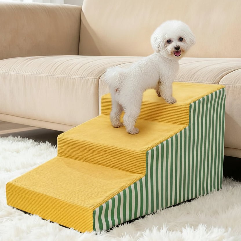 PawEase Core Supportive Foam Dog Stair With Gentle Incline And Secure Grip | Temsk