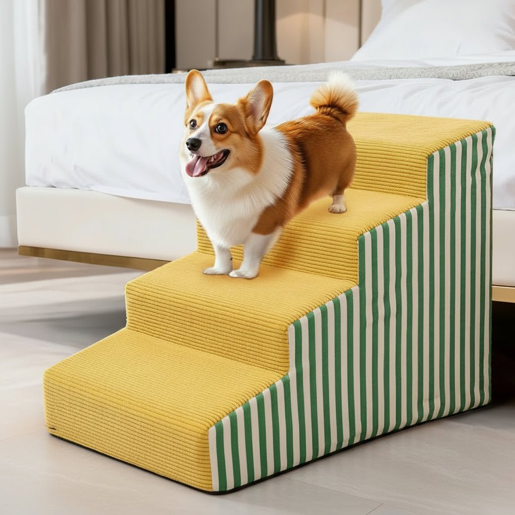 PawEase Core Supportive Foam Dog Stair With Gentle Incline And Secure Grip | Temsk