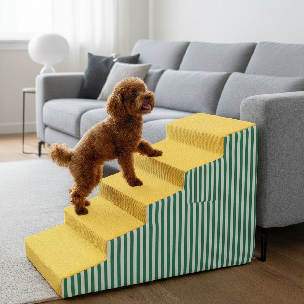 PawEase Core Supportive Foam Dog Stair With Gentle Incline And Secure Grip | Temsk