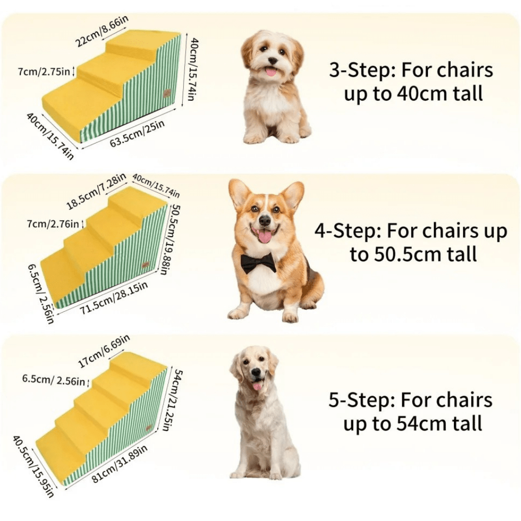 PawEase Core Supportive Foam Dog Stair With Gentle Incline And Secure Grip | Temsk