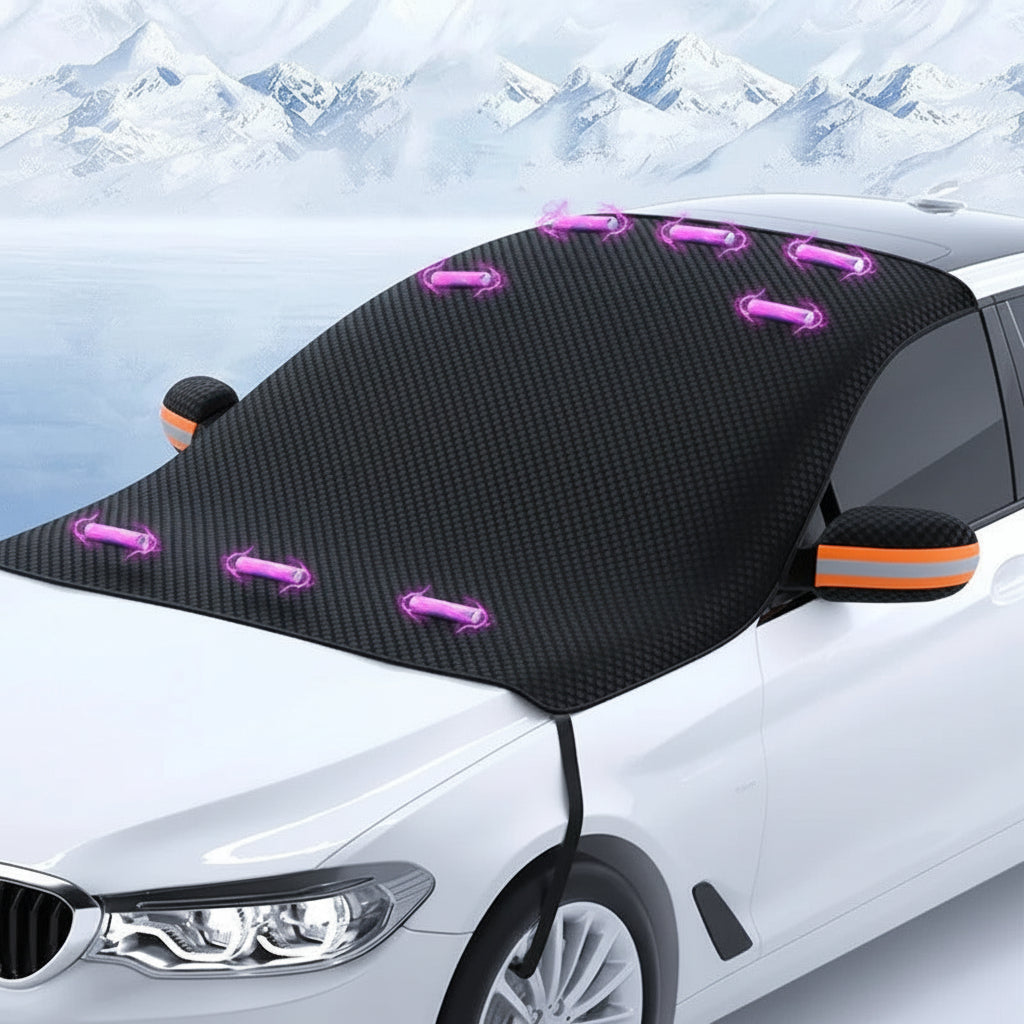 Oxford-Stoff magnetische Schneedecke zum Schutz der Windschutzscheibe vor Eis | Temsk