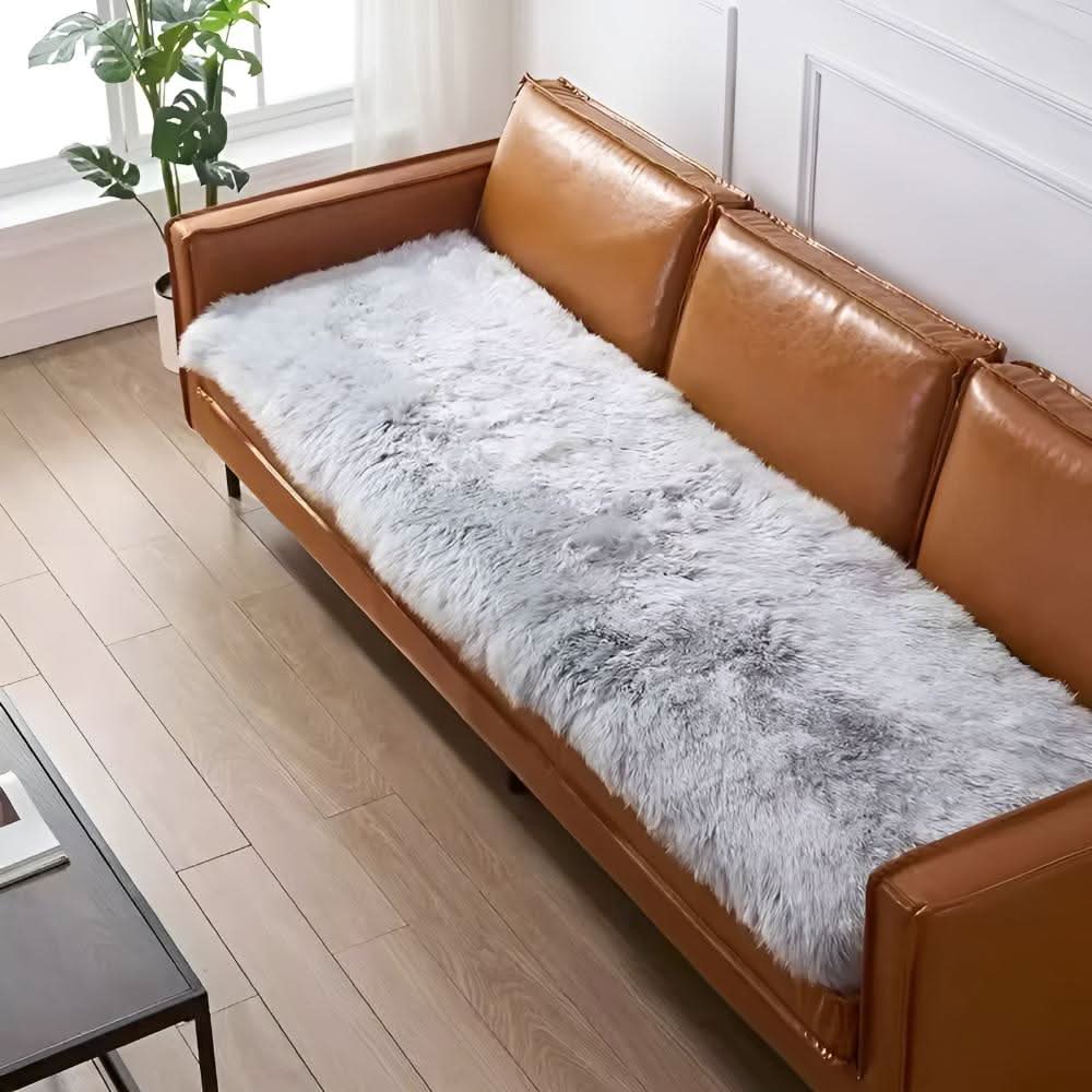 VelvetEase Fluffy Velvet Sofa Cover With Noble Aesthetics | Temsk