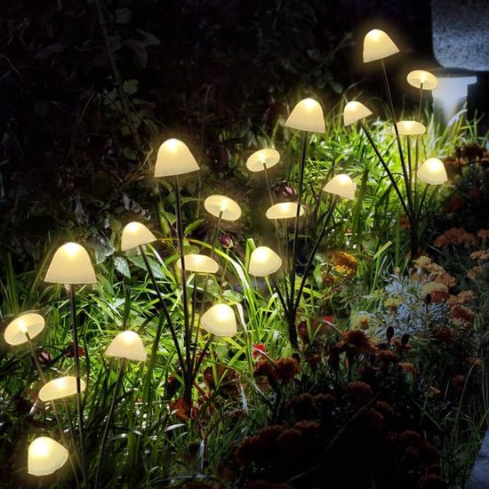 LumaGrove Weatherproof 10-LED Mushroom Lights Set for Outdoor Spaces | Temsk