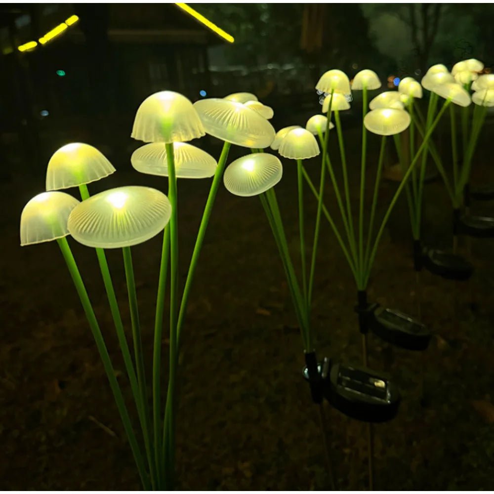 LumaGrove Weatherproof 10-LED Mushroom Lights Set for Outdoor Spaces | Temsk