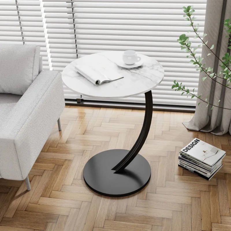 MiraRound Compact Reinforced Round Side Table For Modern Living In Small Spaces | Temsk