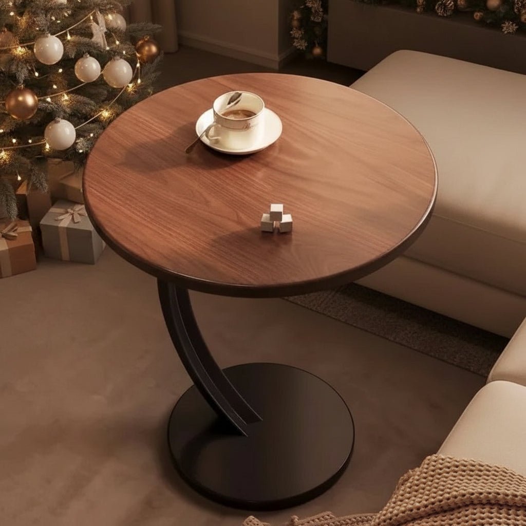MiraRound Compact Reinforced Round Side Table For Modern Living In Small Spaces | Temsk
