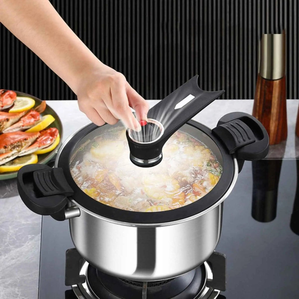 StellarCook Compact Stainless Steel Pressure Cooker For Quick Meals Anywhere | Temsk