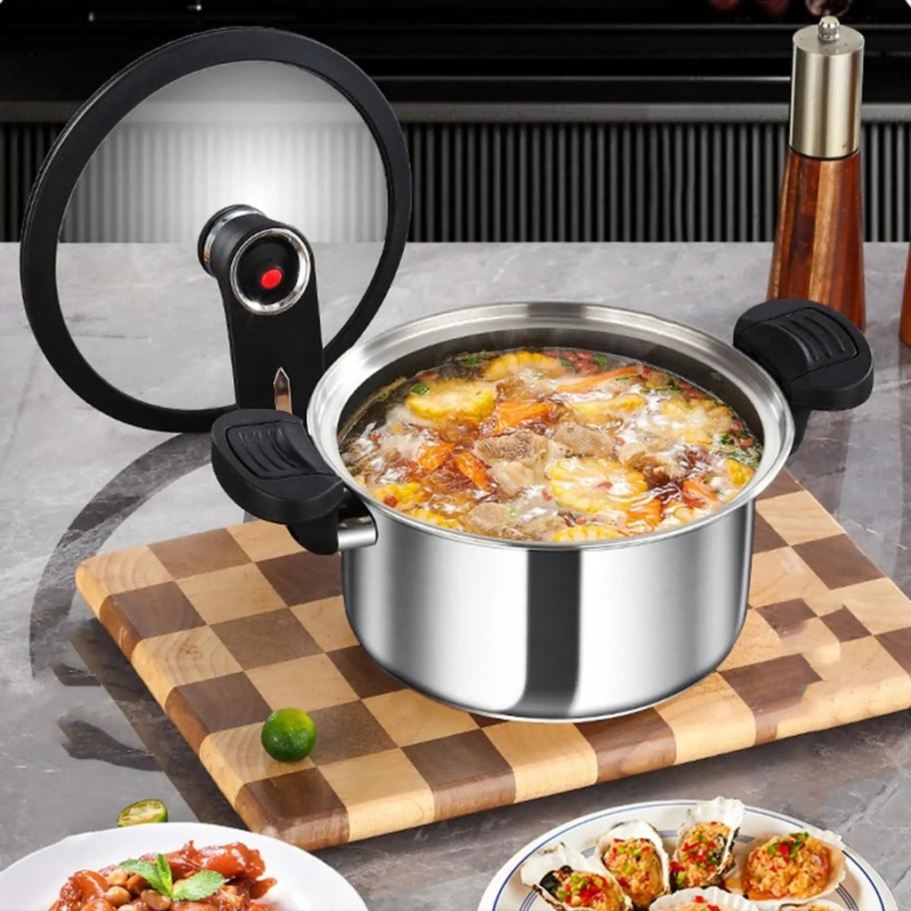 StellarCook Compact Stainless Steel Pressure Cooker For Quick Meals Anywhere | Temsk
