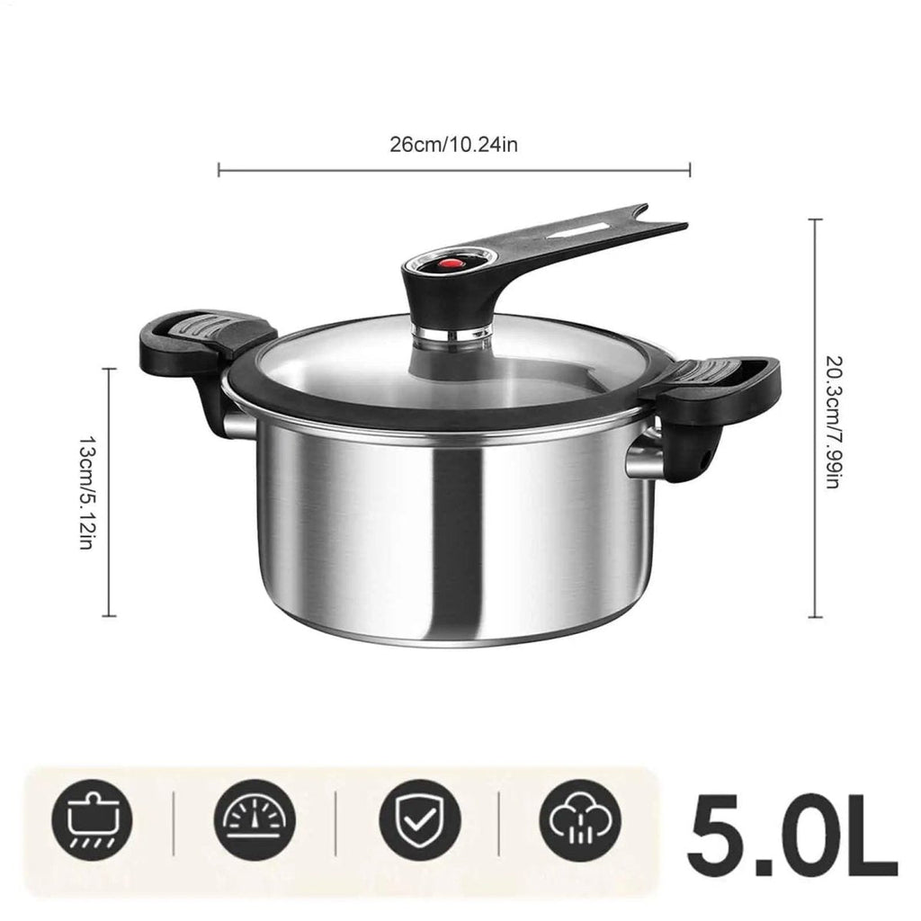 StellarCook Compact Stainless Steel Pressure Cooker For Quick Meals Anywhere | Temsk
