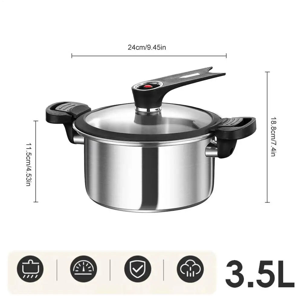 StellarCook Compact Stainless Steel Pressure Cooker For Quick Meals Anywhere | Temsk