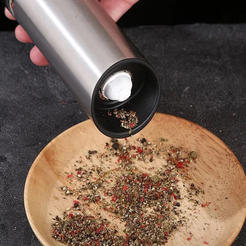 Rechargeable FlavorPulse Stainless Steel Electric Pepper Mill For Easy Seasoning | Temsk
