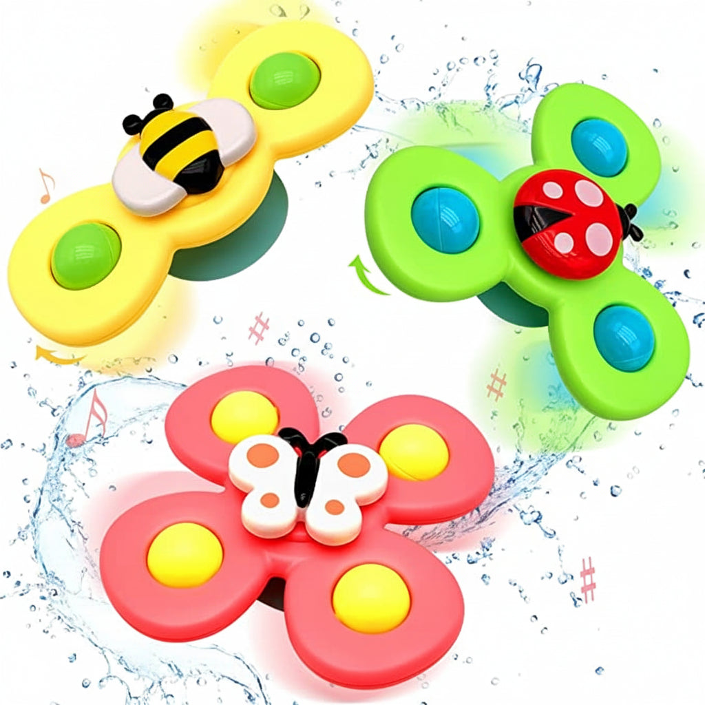 Suction Spinner Bath Toy For Baby Sensory Play And High Chair | Temsk