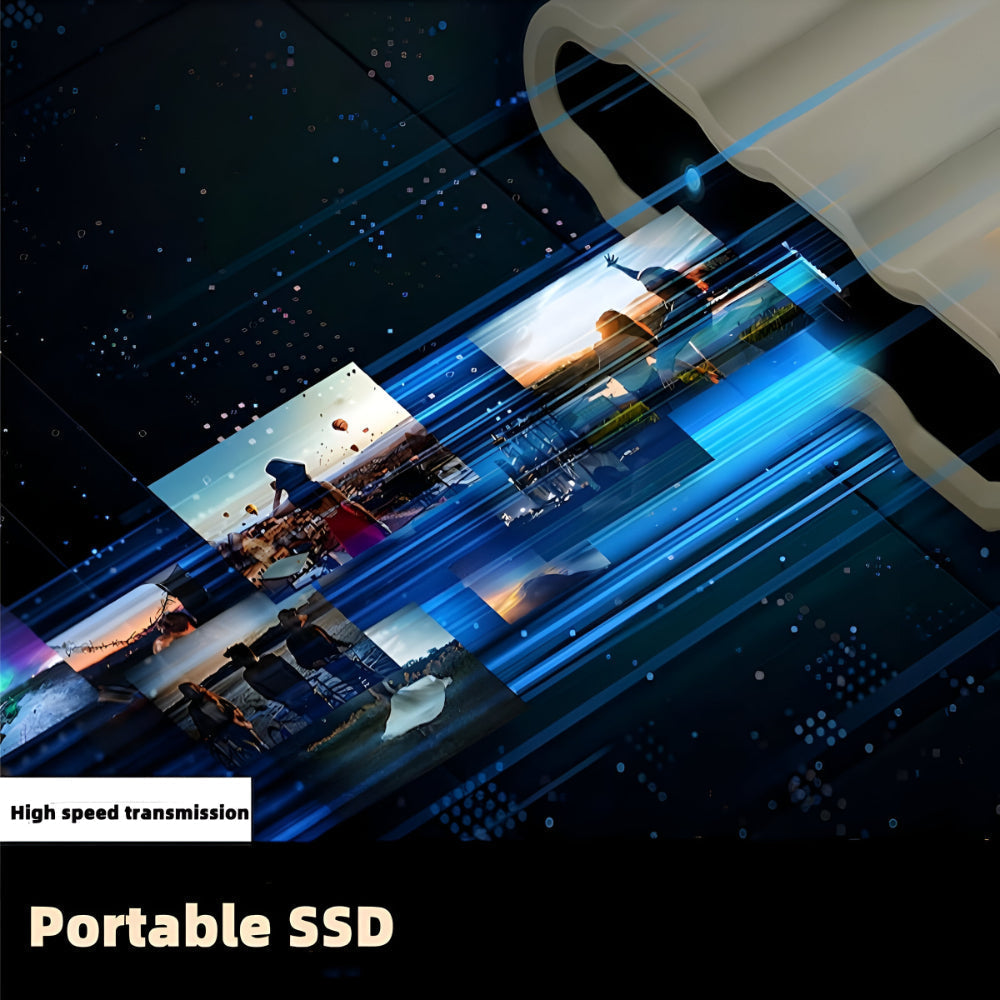 Tragbare SSD-Festplatte mit robustem Metallgehäuse für Reisen | Temsk