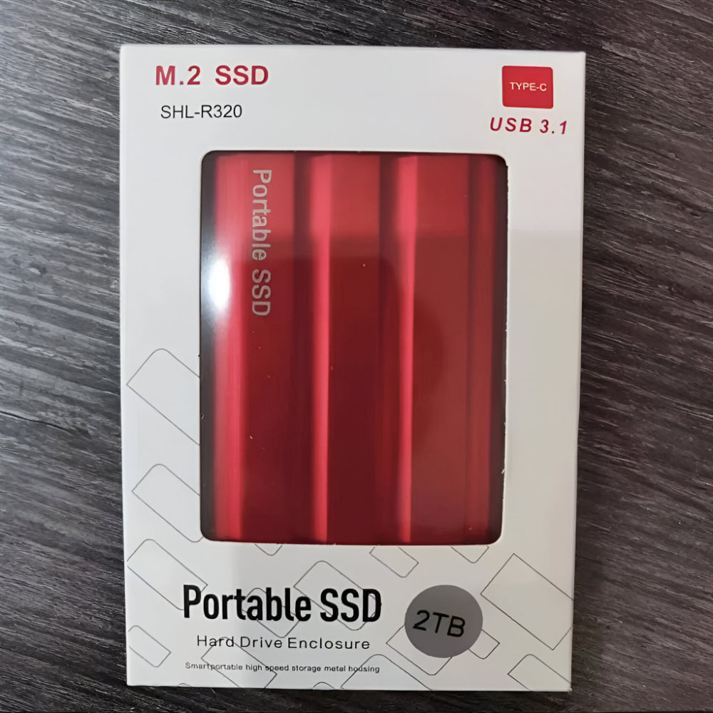 Tragbare SSD-Festplatte mit robustem Metallgehäuse für Reisen | Temsk