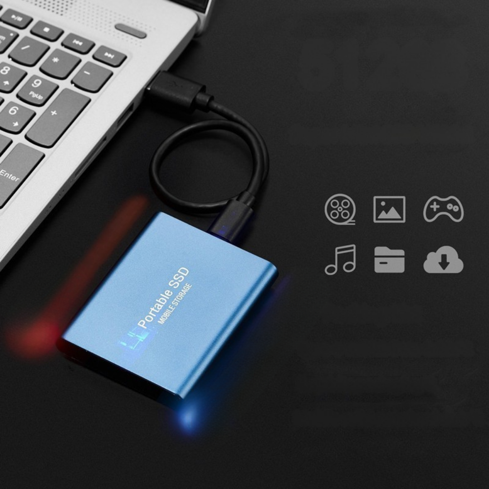 512GB USB C přenosné SSD pro rychlé externí ukládání | Temsk