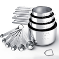 Stainless Steel Measuring Cups And Spoons Set For Baking And Cooking | Temsk