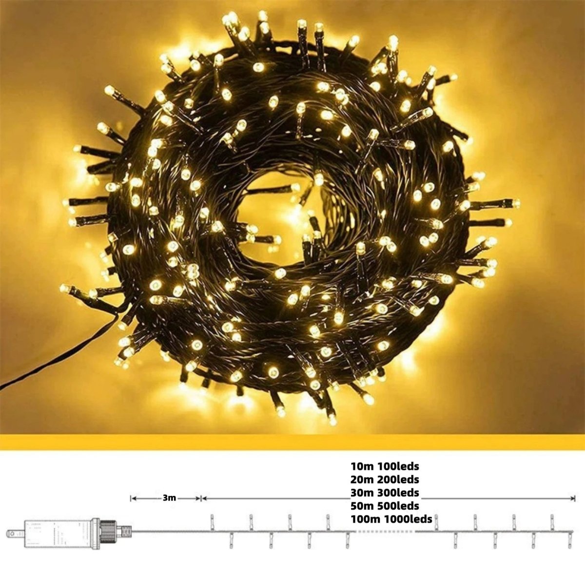AuroraGlow 10 m Weatherproof LED Curtain Lights For Outdoor Decoration | Temsk