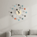 Luminara dekorativ metal sol vægur, 32 cm stille quartz bevægelse | Temsk
