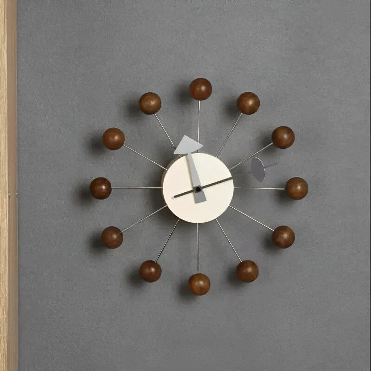 Luminara dekorativ metal sol vægur, 32 cm stille quartz bevægelse | Temsk