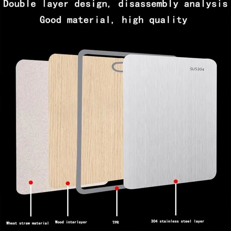 PureSteel Double-Sided Stainless Steel Cutting Board for Hygienic Prep | Temsk