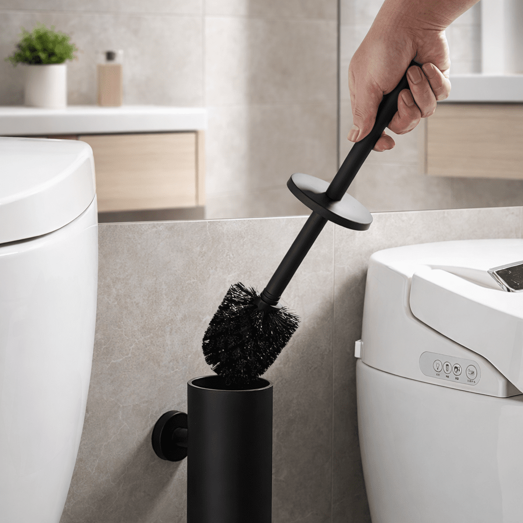 AstraSteel Elegant Stainless Steel Toilet Brush Set For Modern Bathrooms | Temsk